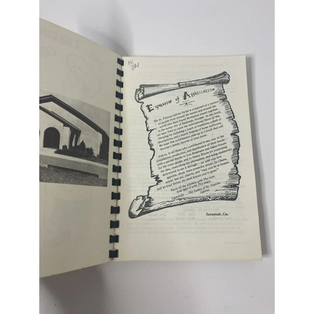 Cookbook The Cabrini Collection St Frances‎ Parish Savannah Georgia 1979 Vintage